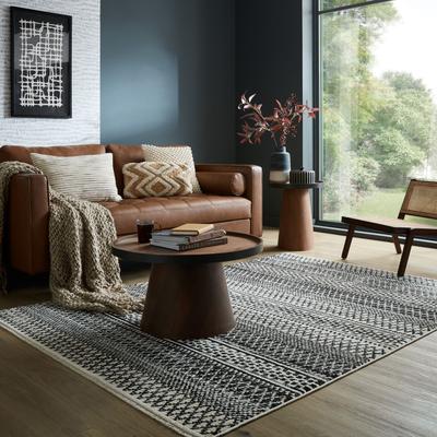 Teppich FLAIR RUGS "Camino Abstraktes", grau, B:80cm H:8mm L:140cm, Kunstfaser, Teppiche, Abstraktes Teppich Image