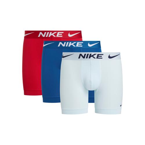 Boxer NIKE UNDERWEAR Gr. S (46), blau (glacier blue/ court gym red) Herren Unterhosen mit kontrastfarbenem Markenlabel