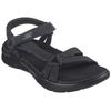 Sandale SKECHERS "GO WALK FLEX SANDAL-SUBLIME-X", Damen, Gr. 40, schwarz, Textil, unifarben, casual, Schuhe, Sommerschuh, Sandalette, Klettschuh, mit Goga Mat Footbed