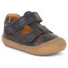 Sandale FRODDO "Ollie Sandal", Kinder, Gr. 21, blau (dunkelblau), Leder, unifarben, sportlich, Schuhe, Babyschuh, Klettschuh, Lauflernschuh mit luftigen Löchern