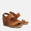 Sandale TIMBERLAND "CAPRI SUNSET 2 STRAP SANDAL SADDLE" Gr. 37,5 (6,5), saddle Schuhe Sandalen