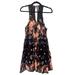 Free People Dresses | Free People Women's Black Floral Sleeveless Dress Size Xs Nwot | Color: Black/Pink | Size: Xs