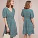 Anthropologie Dresses | Anthropologie Maeve Martina Belted Retro Wrap Dress Size 0 | Color: Blue/Yellow | Size: 0