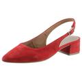 Slingpumps TAMARIS Gr. 38, rot Damen Schuhe Pumps Abendschuh, Sommerschuh, Blockabsatz, mit verstellbarem Riemchen