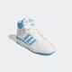 Sneaker ADIDAS ORIGINALS "FORUM MID W" Gr. 38, blau (cloud white, semi blue burst, cloud white) Schuhe Schnürstiefeletten