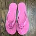 Gucci Shoes | Authentic Gucci Rubber Chevron Womens Gg Thong | Color: Pink | Size: 42
