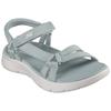 Sandale SKECHERS "GO WALK FLEX SANDAL-SUBLIME-X", Damen, Gr. 35, grün (mintgrün), Textil, casual, Schuhe, Sommerschuh, Sandalette, Klettschuh, mit Goga Mat Footbed, Topseller