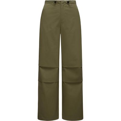 Stoffhose RAGWEAR "Paragata", Damen, Gr. 27, Normalgrößen, grün (olivgrün), Material: 100% Baumwolle, klassisch, weit lang, Hosen, Stylische Parachute-Hose mit Kordelzügen Image