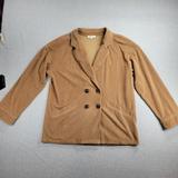 Madewell Jackets & Coats | Madewell Redford Womens Corduroy Blazer Jacket Size L Tan Knit Double Breasted | Color: Tan | Size: L