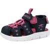Sandale KANGAROOS "K-Mini", Gr. 29, blau (dk navy, daisy), Textil, Synthetik, sportlich, Schuhe, mit Klettverschluss