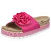 Pantolette RIEKER, Damen, Gr. 40, pink (fuchsia), Nubuklederimitat, Textil, modisch, Schuhe, Sommerschuh, Schlappen mit modischem Plateau, Topseller