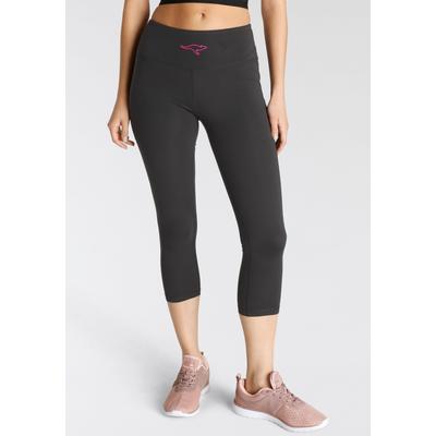 Caprileggings KANGAROOS, Damen, Gr. 36, N-Gr, schwarz, Jersey, Obermaterial: 80% Polyester, 20% Elasthan, sportlich, sehr figurbetont 3/4-Länge, Hosen Image