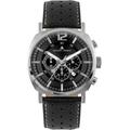 Chronograph JACQUES LEMANS "Lugano" Armbanduhren schwarzfarben, schwarz Herren Uhren