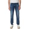 5-Pocket-Jeans MARC O'POLO "aus stretchigem Bio-Baumwoll-Mix", Herren, Gr. 33, Länge 36, retro blau wash, Obermaterial: 90% Baumwolle, 9% Polyester, 1% Elasthan, unifarben, casual, figurbetont normal, Jeans