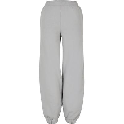 Stoffhose URBAN CLASSICS "Urban Classics Damen", Damen, Gr. L, US-Größen, grau (lightasphalt), 100% Baumwolle, unifarben, loose fit, Hosen Image