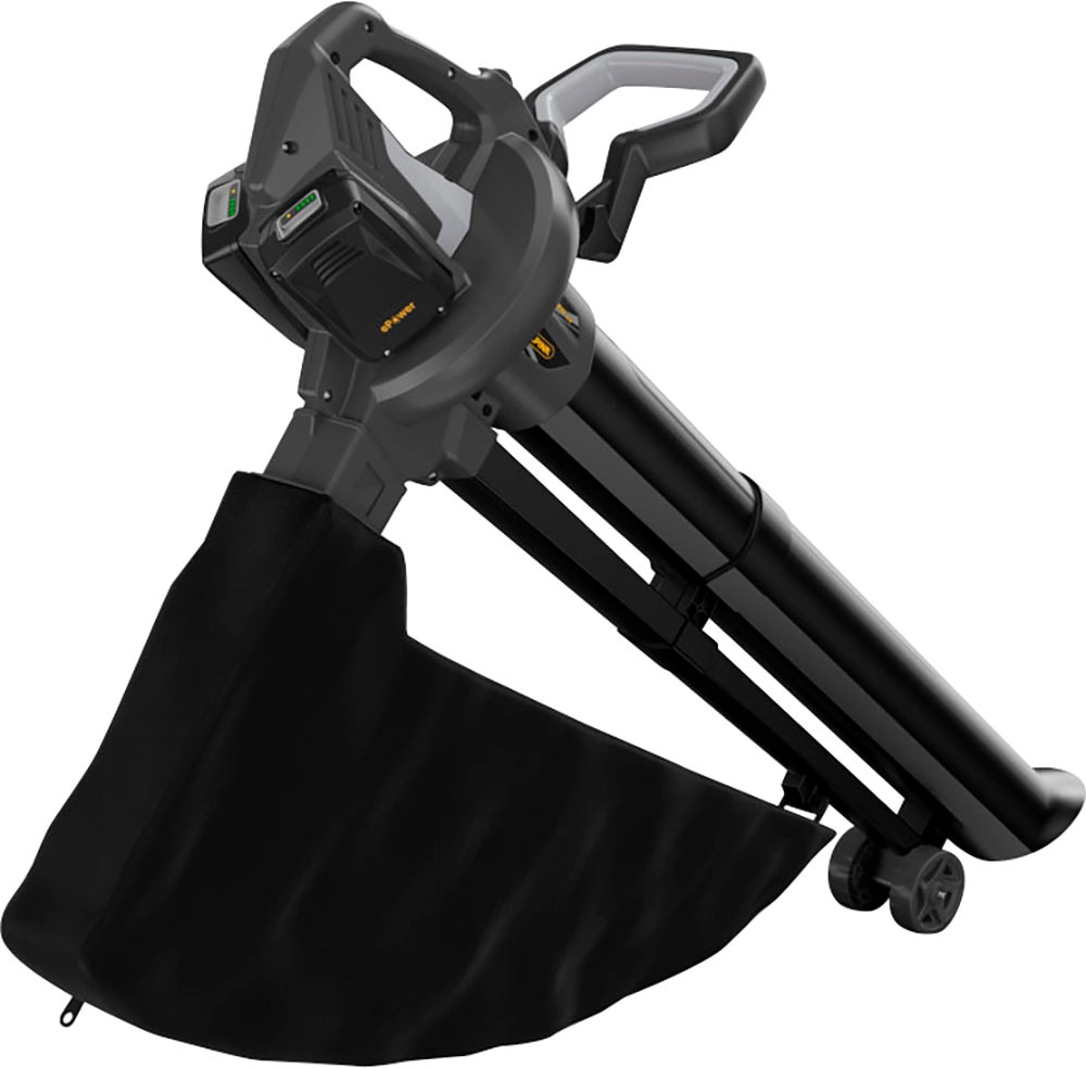 Akku-Laubsauger ALPINA-GARDEN "AV 20 Li", schwarz, B:20,5cm H:37cm L:65cm, Kunststoff, Laubsauger, inkl. 2x 4 Ah Akku und Doppel-Ladegerät