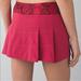 Lululemon Athletica Skirts | Lululemon Cranberry Ziggy Snake Print Pace Revival Size 6 | Color: Red | Size: 6