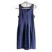 J. Crew Dresses | J. Crew Navy Blue Sleeveless Midi Stretch Ponte Dress Vertical Slimming Seams 0 | Color: Blue | Size: 0