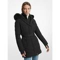 Michael Kors Jackets & Coats | Michael Kors Faux Fur Trim Quilted Puffer Coat Black Xs New | Color: Black | Size: Xs