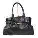 Coach Bags | Coach Hampton Handbag Large Womens Black Leather Belted Satchel Tote F08a71 Euc | Color: Black | Size: Large