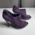 Nine West Shoes | Nine West | Purple Suede Leather 4" Heels | Open Toe | Size 6 | Nwt | Color: Black/Purple | Size: 6