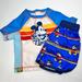 Disney Swim | Disney Baby Mickey Mouse 12/18m Short Sleeve Rash Guard & 12m Swim Trunks Set | Color: Blue | Size: 12-18mb