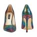 Nine West Shoes | Nine West Tatiana3 Pump In Multi Colors Rainbow~4" | Color: Silver | Size: 8.5
