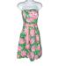 Lilly Pulitzer Dresses | Lilly Pulitzer Towering Tulips Strapless Dress 6 Green Pink Fit And Flare | Color: Green/Pink | Size: 6