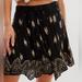 Free People Skirts | Nwt Free People Shine For You Mini Skirt Black Gold Beading Size Xs | Color: Black/Gold | Size: Xs