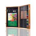 Derwent Academy Wooden Gift Box,Complete 35 Piece Art Set with Colouring Pencils,Pastels & Accessories, Ideal Collection for Drawing, Sketching & Crafts, Premium Hobbyist Quality Kit, 2300147