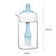 YYUFTTG Oil bottle Creative Glass Oil Bottle High Temperature Resistant With Silicone Oil Brush Integrated Cover Honey Storage Jar Kitchen Supplies (Color : Blue)