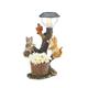 Garden Gnome, Garden Lights Solar Decoration, Mini Gnome Tree Sculpture, Climbing Garden Statue, Solar Powered Squirrel Cat Dog Resin Ornament, Garden Decoration Craft (Color : C) (B)