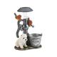 Garden Gnome, Garden Lights Solar Decoration, Mini Gnome Tree Sculpture, Climbing Garden Statue, Solar Powered Squirrel Cat Dog Resin Ornament, Garden Decoration Craft (Color : C) (C)