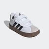 Klettschuh ADIDAS SPORTSWEAR "VL COURT 3.0 KIDS", Gr. 25, schwarz-weiß (cloud weiß, core schwarz, grau one), Synthetik, Leder, sportlich, Schuhe, inspiriert vom Design des adidas samba