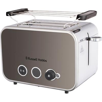 RUSSELL HOBBS Toaster "Distinctions Titanium 26432-56", silber (edelstahl, titanium), B:18,6cm H:23,7cm T:31,7cm, Toaster