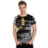 T-Shirt RUSTY NEAL Gr. XL, schwarz Herren Shirts mit großflächigem Front-Print