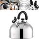 Tea Kettle Stainless Steel Stove Top Kettle Whistling Camping Kettle Fast Boil with Cool Toch Ergonomic Handle Stove Top Whistling Tea Kettle (Size : 1l)