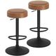 Tabourets de Bar Lot de 2, Pivotant Réglable en Hauteur Rotatif sur 360° Chaises de Bar avec