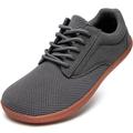 Oltyutc Barefoot Shoes Mens Running Shoes Wide Toe Box Trail Walking Minimalist Breathable Sport Outdoor Shoes Grey Mens Size 9 UK(Label Size:43)