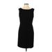 Talbots Casual Dress - Shift: Black Solid Dresses - Women's Size 12