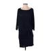 White House Black Market Casual Dress - Sweater Dress: Blue Solid Dresses - Women's Size X-Small