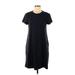 J. McLaughlin Casual Dress - Midi: Black Grid Dresses - Women's Size Medium
