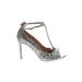 Jewel Badgley MIschka Heels: Silver Marled Shoes - Women's Size 11