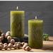 Clover Lane Vance Kitira Unscented Pillar Candle Paraffin in Green | 9" x 3.25" | Wayfair CT247MOSS