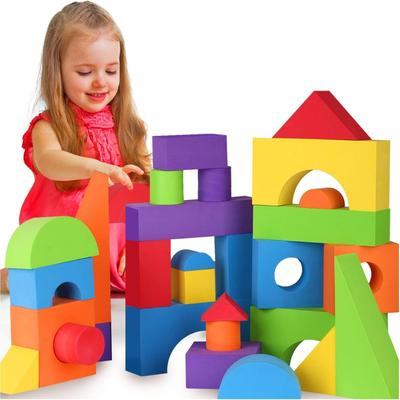 Large Building Foam Blocks for Toddlers Giant Jumbo Big Building Blocks Variety Shapes and Colors