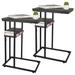 C Table End Table Set of 2,Side Table Living Room,C Shaped Side Table,Couch Tables That Slide Under Couch Table with Metal Frame