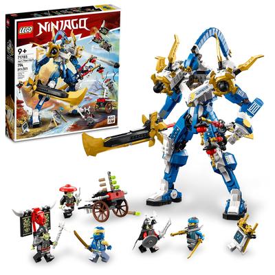 Jay's Titan Mech, Large Action Figure Set, Battle Toy for Kids, Boys and Girls with 5 Minifigures & Stud-Shooting