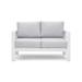 Aluminum Patio Outdoor Loveseat, Double Small Sleeper Sofa Furniture