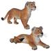 Design Toscano The Grande-Scale Lion Cub Statue Set: Standing and Lying Down