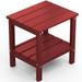 Outdoor HDPE Classic Double-Layer Adirondack Side Table